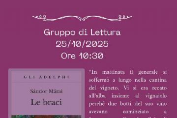 Sala Lettura - gioved&#236; 25 ottobre 2025 alle ore 10,30